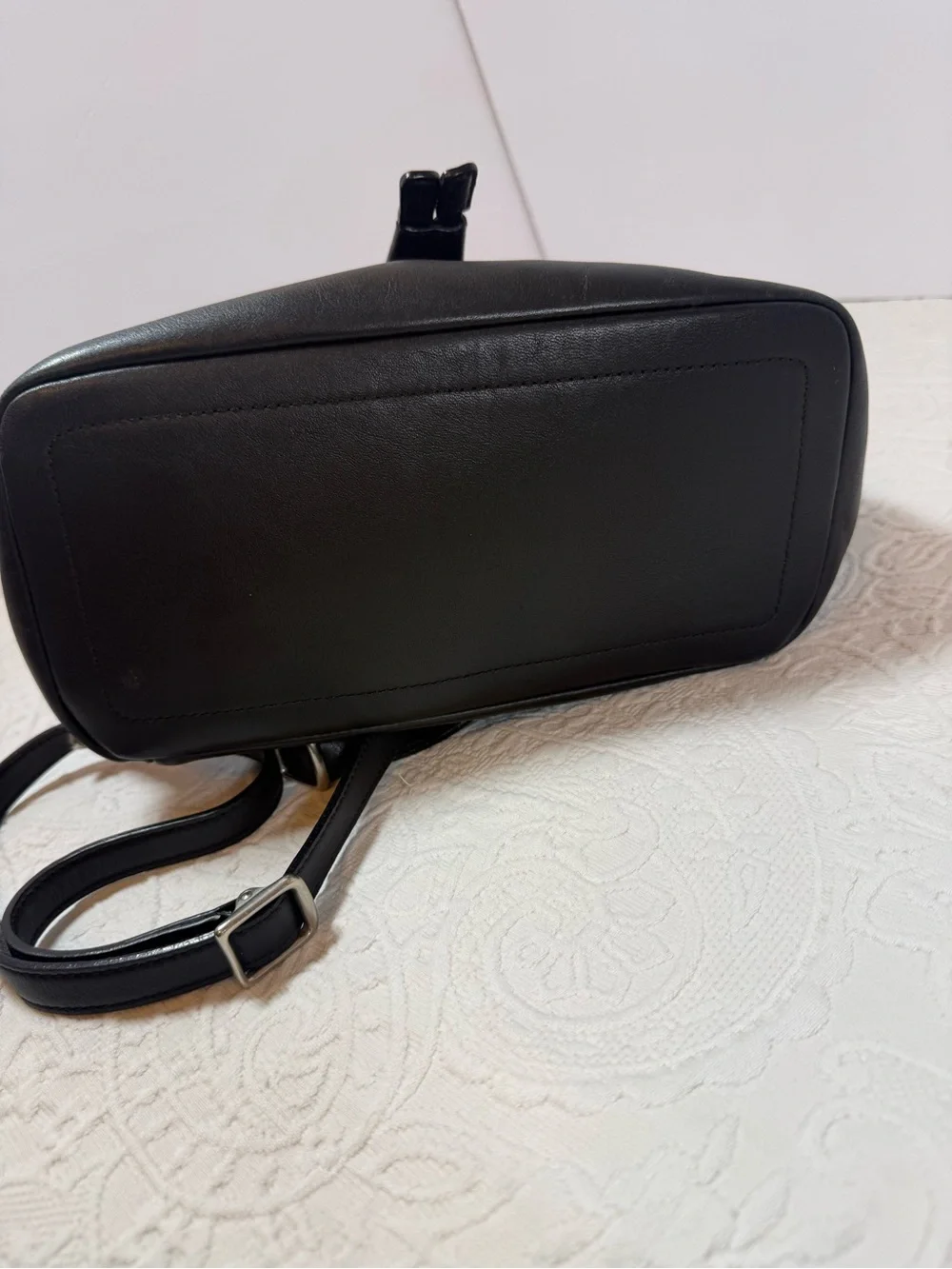2003 COACH 9827 Black Leather Legacy West Hampton Daypack Backpack Bag